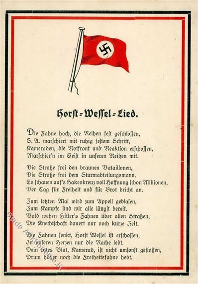 HORST WESSEL LIED WK II - I-II - Guerra 1939-45