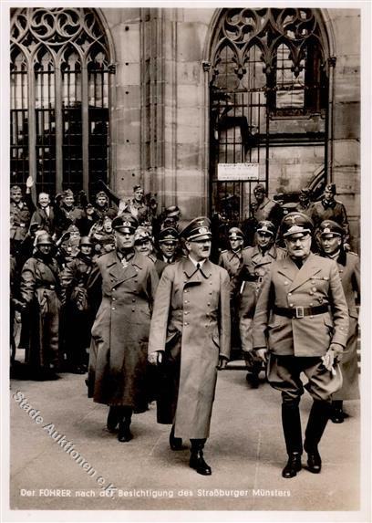 Hitler Am Staßburger Münster WK II PH W 27 Foto AK I-II - Guerra 1939-45