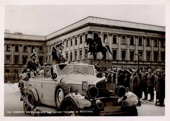 Hitler In Warschau WK II PH P 62  Foto AK I-II - Guerra 1939-45