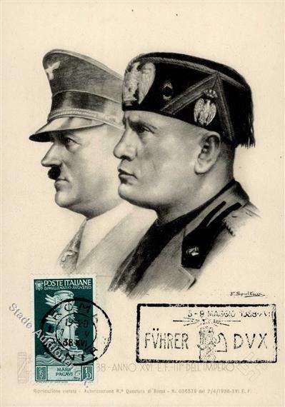 Hitler Mussolini WK II   I-II - Oorlog 1939-45