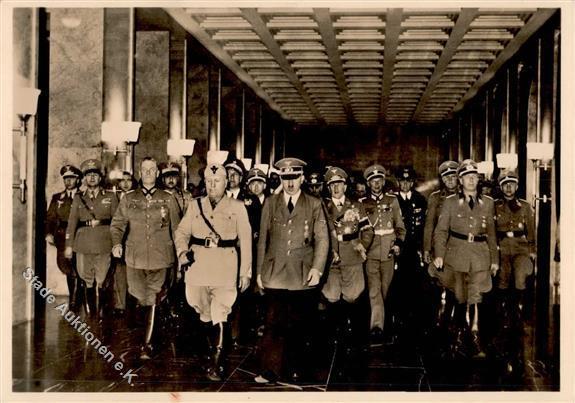 Hitler Mussolini WK II PH M7 Foto AK I-II - War 1939-45