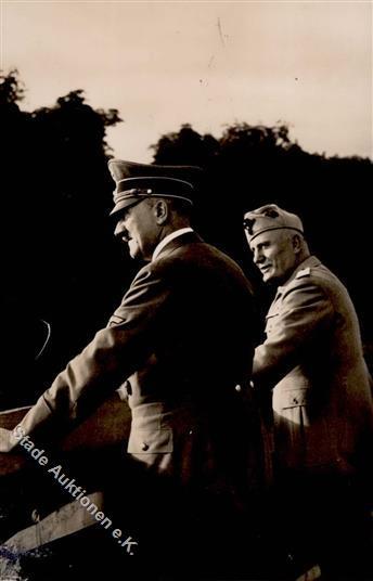 Hitler Mussolini WK II PH M9  Foto AK I-II - Oorlog 1939-45