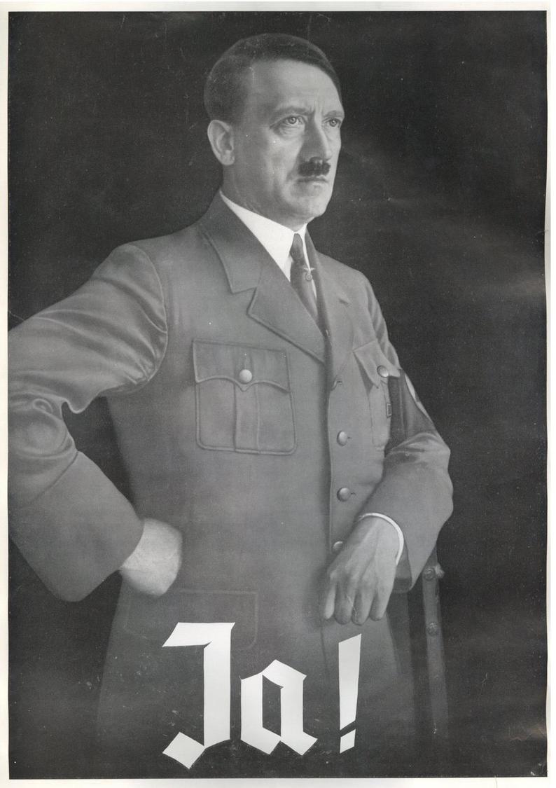 Hitler Plakat 43 X 30 Cm I-II - Oorlog 1939-45