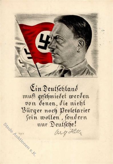 HITLER WK II - Original-Radierung - Ein Deutschland.. I - Oorlog 1939-45