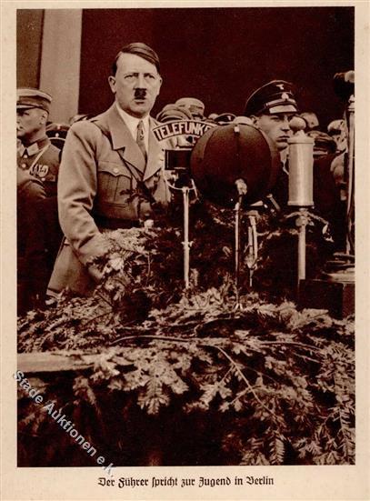 Hitler WK II Der Führer Spricht Zur Jugend In Berlin I-II - Guerra 1939-45