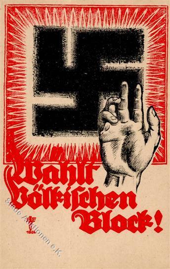 Propaganda WK II - Der VÖLKISCHE BLOCK - Wahlkampfschatzspende Mittelfranken I - Oorlog 1939-45