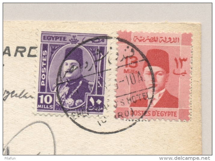 Schweiz - 1948 - 20 Cent Portomarke On Taxed Postcard From Egypt To Zürich - Strafportzegels
