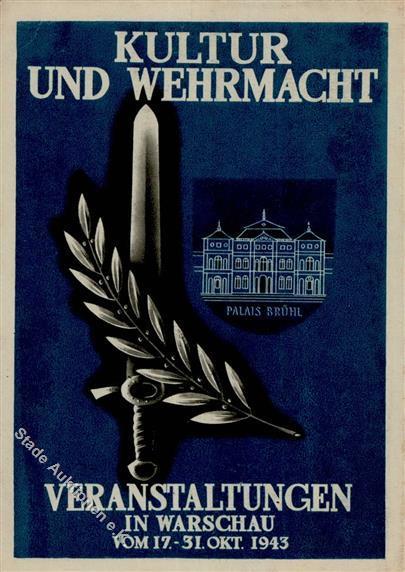 WARSCHAU WK II - AUSSTELLUNG KULTUR Und WEHRMACHT 1943 I-II - Oorlog 1939-45