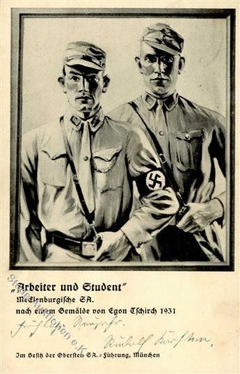 SA-Prop-Ak WK II - Arbeiter Und Student- Meckölenburgische SA, Sign. 1931 I-II - Oorlog 1939-45