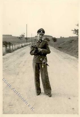 SS WK II - Foto (7x10,5 Cm) - SS-Offizier Mit SS-Dolch I - War 1939-45