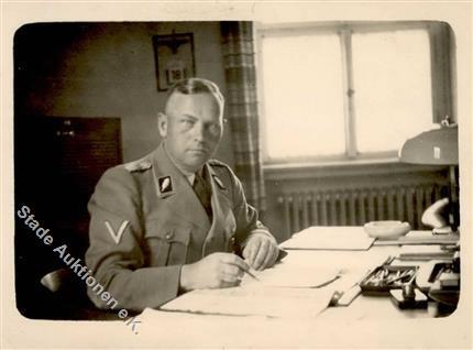 SS WK II - Foto (8x11,5 Cm) - Standartenführer STEINER - Führer D. SS-Standarte Deutschland, 1940 (kl. Randmängel) - Guerra 1939-45