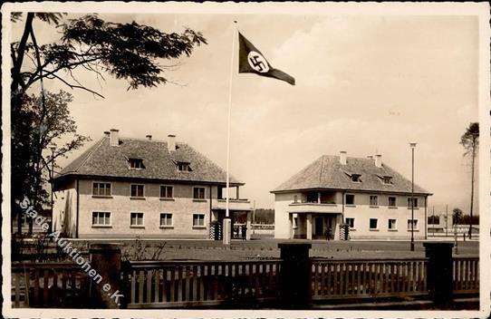 SS WK II Eingang Zu SS Brandenburg 2. Totenkopfstandarte Oranienburg Foto-Karte I-II - Guerra 1939-45