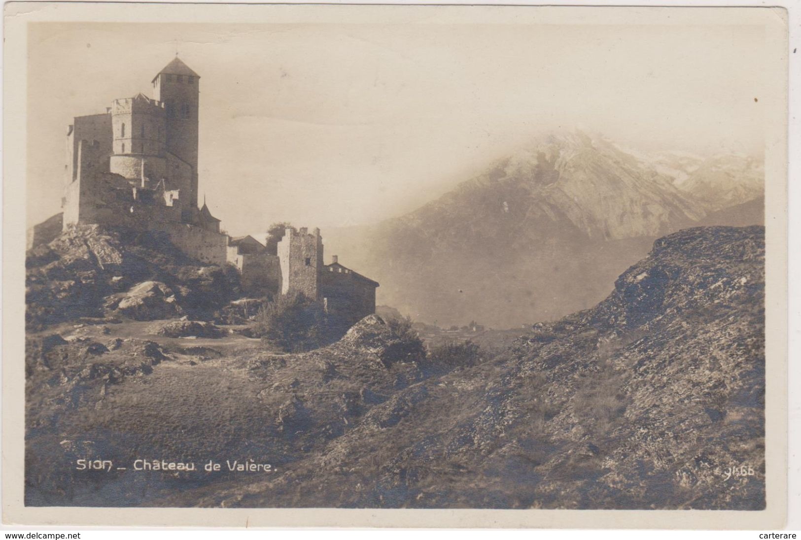 SUISSE,HELVETIA,SWISS,SWITZERLAND,SCHWEIZ,VALAIS,CHATEAU DE Valère,basilique,église Fortifiée Sur Colline,rare,sion,1931 - Sion