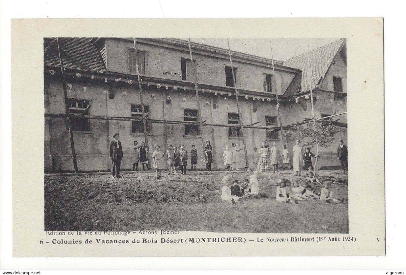 19086 - Montricher Colonies De Vacances De Bois Désert Le Nouveau Bâtiment Août 1924 Enfants - Montricher