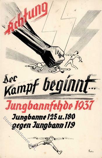 HJ WK II SS Jungbannfehde Jungbanne 125 U. 180 Gegen Jungbann 119 I-II - Guerra 1939-45