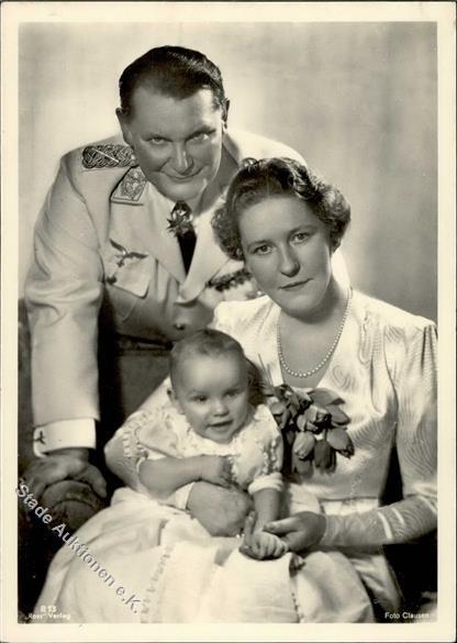 Göring Mit Tochter Edda Und Frau WK II Foto-Karte I-II - Guerra 1939-45