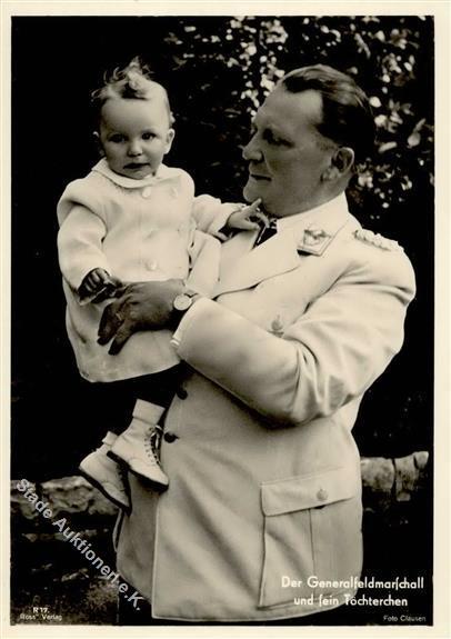 Göring Mit Tochter Edda WK II Foto-Karte I-II - Oorlog 1939-45