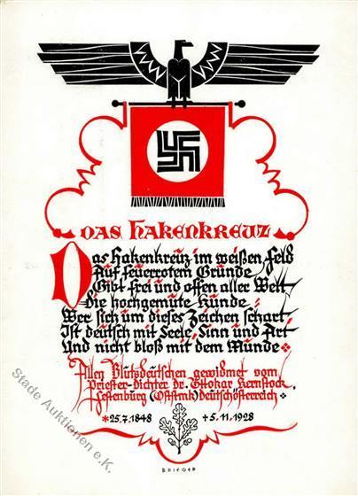 HAKENKREUZ WK II - Das HAKENKREUZ - Hilfsbund Der Deutsch-Österreicher 1928 I - Guerra 1939-45