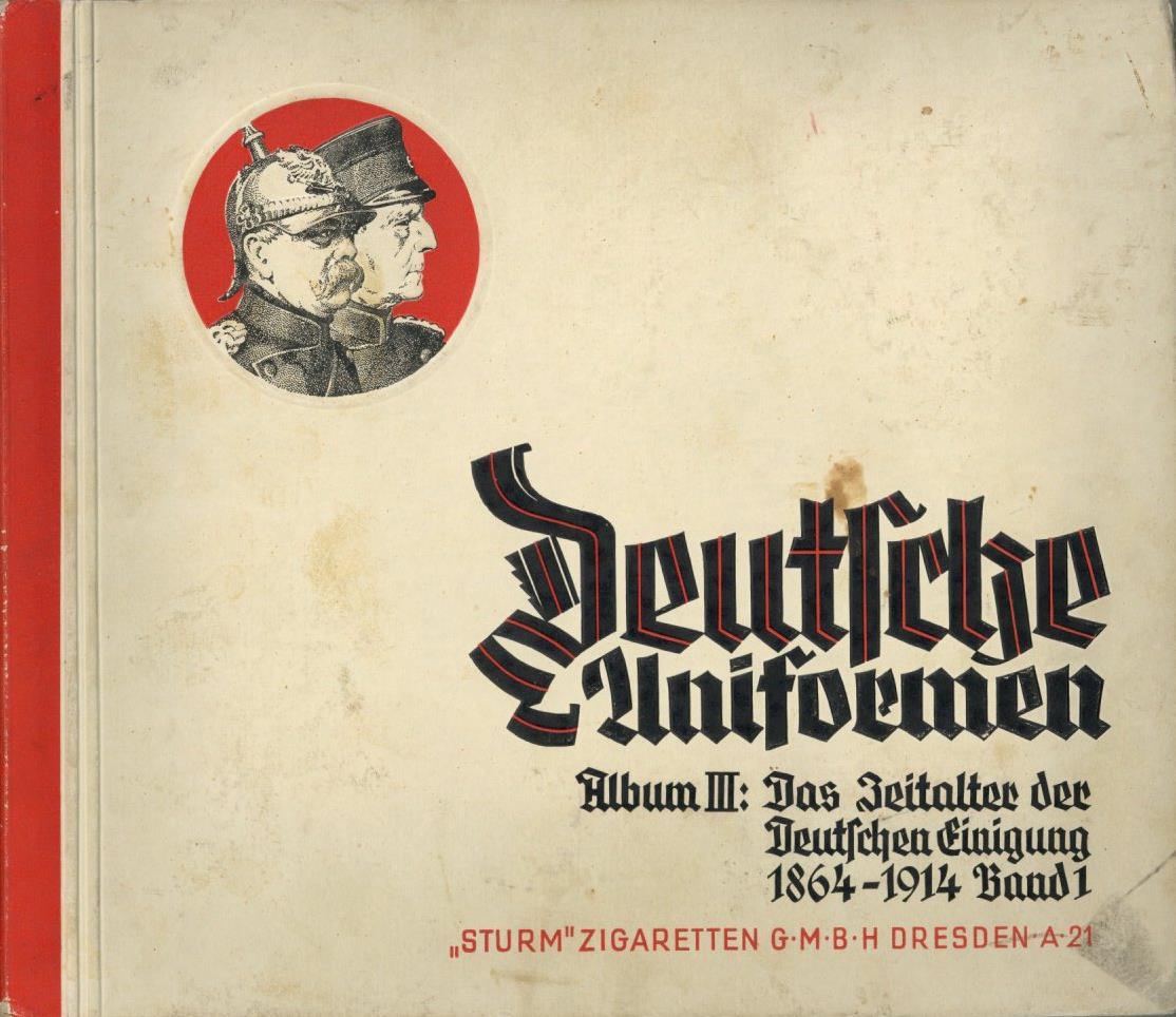 Sammelbild-Album Deutsche Uniformen Album III Sturm Zigaretten Bilder Kompl. Titelblatt Fehlt II (altersbedingete Gebrau - Guerra 1939-45