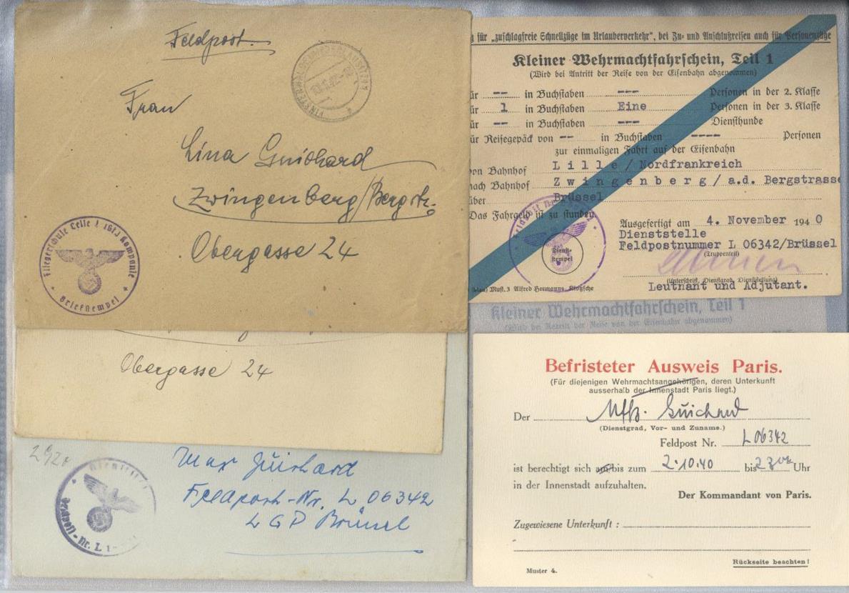WK II Dokumente Lot Mit 16 Belegen U. A. Feldpost Marschbefehle Ausweise I-II - Oorlog 1939-45