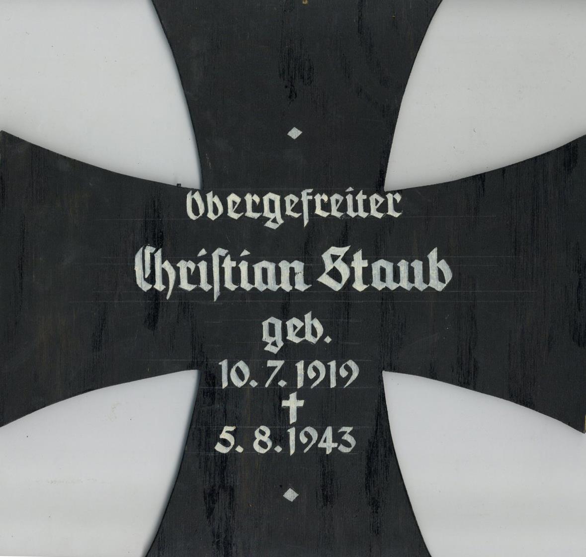 WK II Gedenkkreuz Holz In Form Vom Eisernen Kreuz 1943 I-II - Oorlog 1939-45