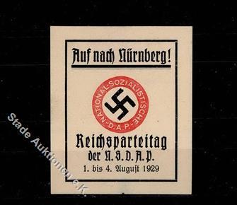 WK II Vignette Auf Nach Nürnberg Reichsparteitag I-II - Oorlog 1939-45