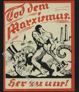 WK II Vignette Tod Dem Marxismus JUDAIKA I-II - Oorlog 1939-45