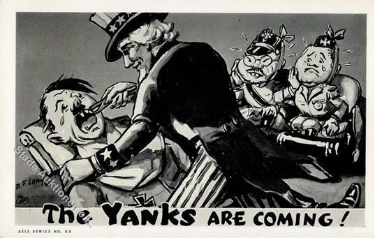 Antipropaganda WK II USA The Yanks Are Coming Künstlerkarte I-II - Guerra 1939-45