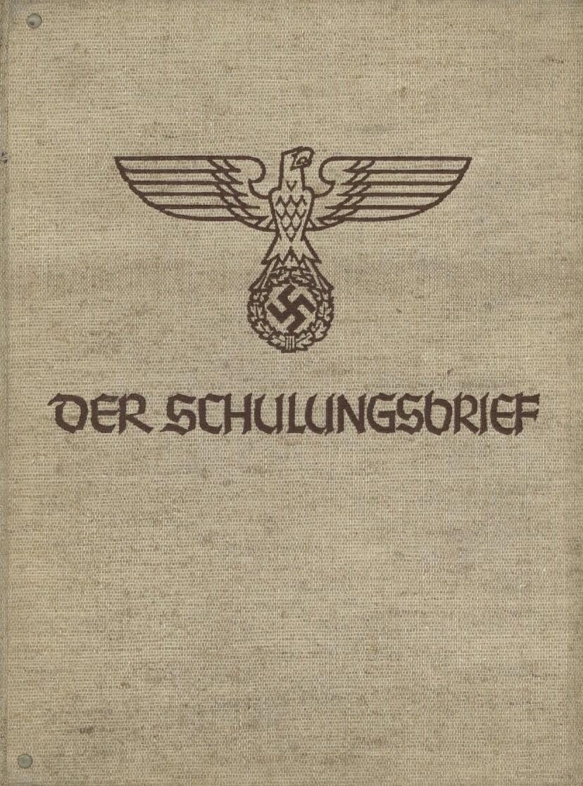 Buch WK II Der Schulungsbrief 12 Hefte Im Sammelband 1935 Hrsg. Reichsorganisationsleiter Der NSDAP Zentralverlag Der NS - Guerra 1939-45