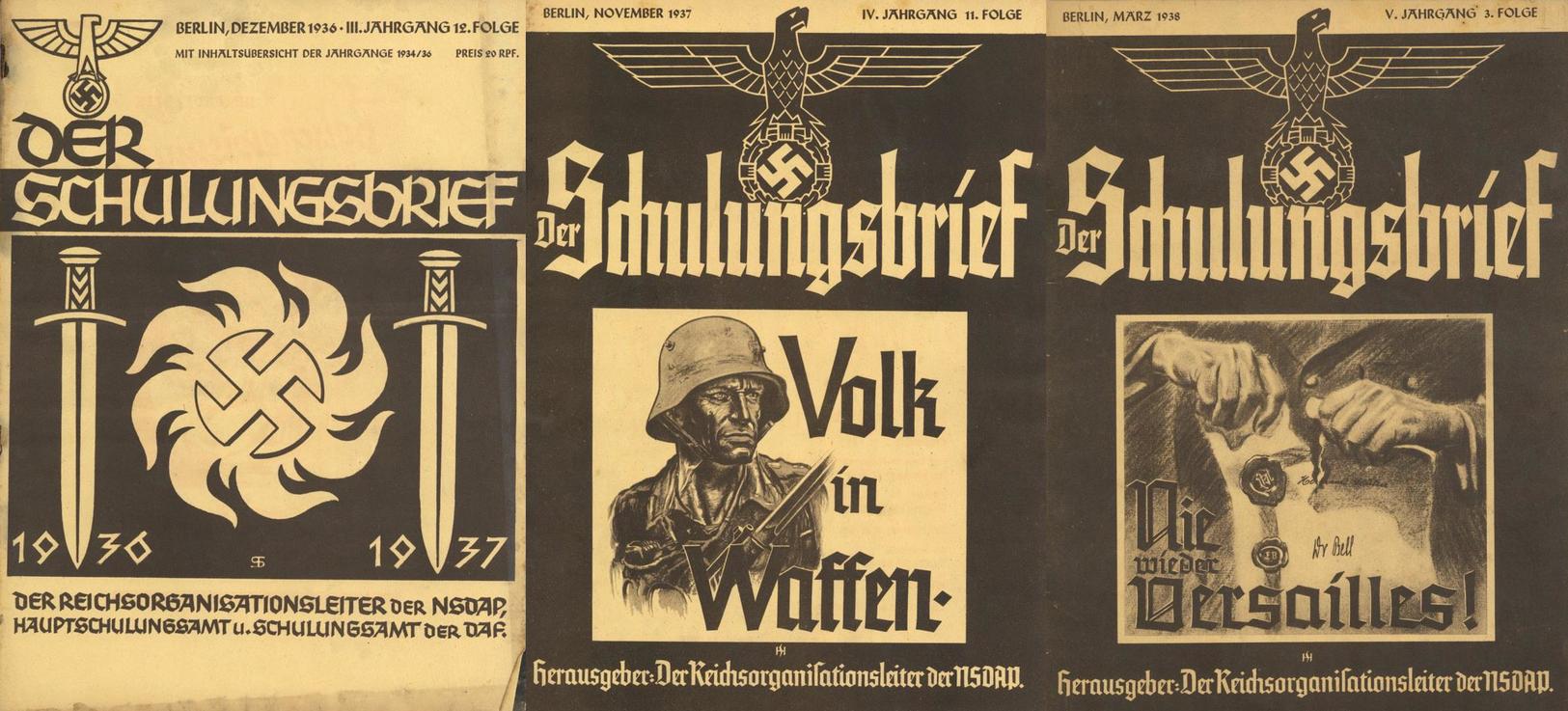 Buch WK II Der Schulungsbrief Lot Mit 22 Heften 1936-38 Hrsg. Reichsschulungsamt Der NSDAP U. Der Deutschen Arbeitsfront - Guerra 1939-45