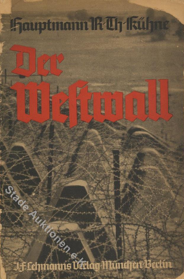 Buch WK II Der Westwall Lot Mit 2 Büchern Und 1 Plakat 19 X28 Cm II - Guerra 1939-45
