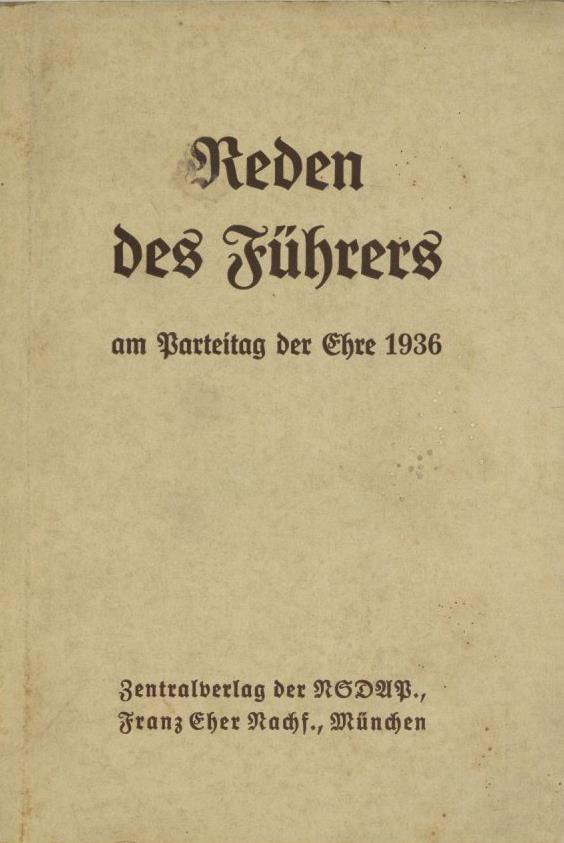 Buch WK II Die Reden Hitlers Am Parteitag Der Freiheit 1935 Und 1936 Lot Mit 2 Heften  Zentralverlag Der NSDAP Franz Ehe - Guerra 1939-45