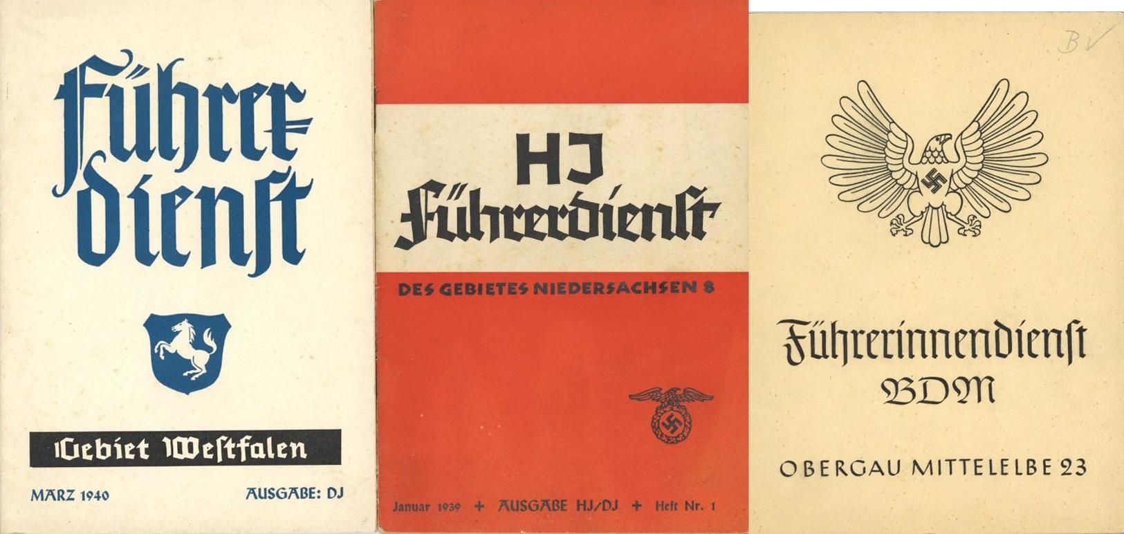 Buch WK II HJ Lot Mit 5 Heften Führerdienst Einige Abbildungen II - Guerra 1939-45