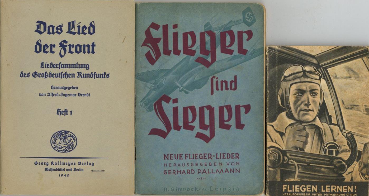 Buch WK II Lot Mit 4 Liederheften U. 1 Heft Fliegen Lernen II - Guerra 1939-45