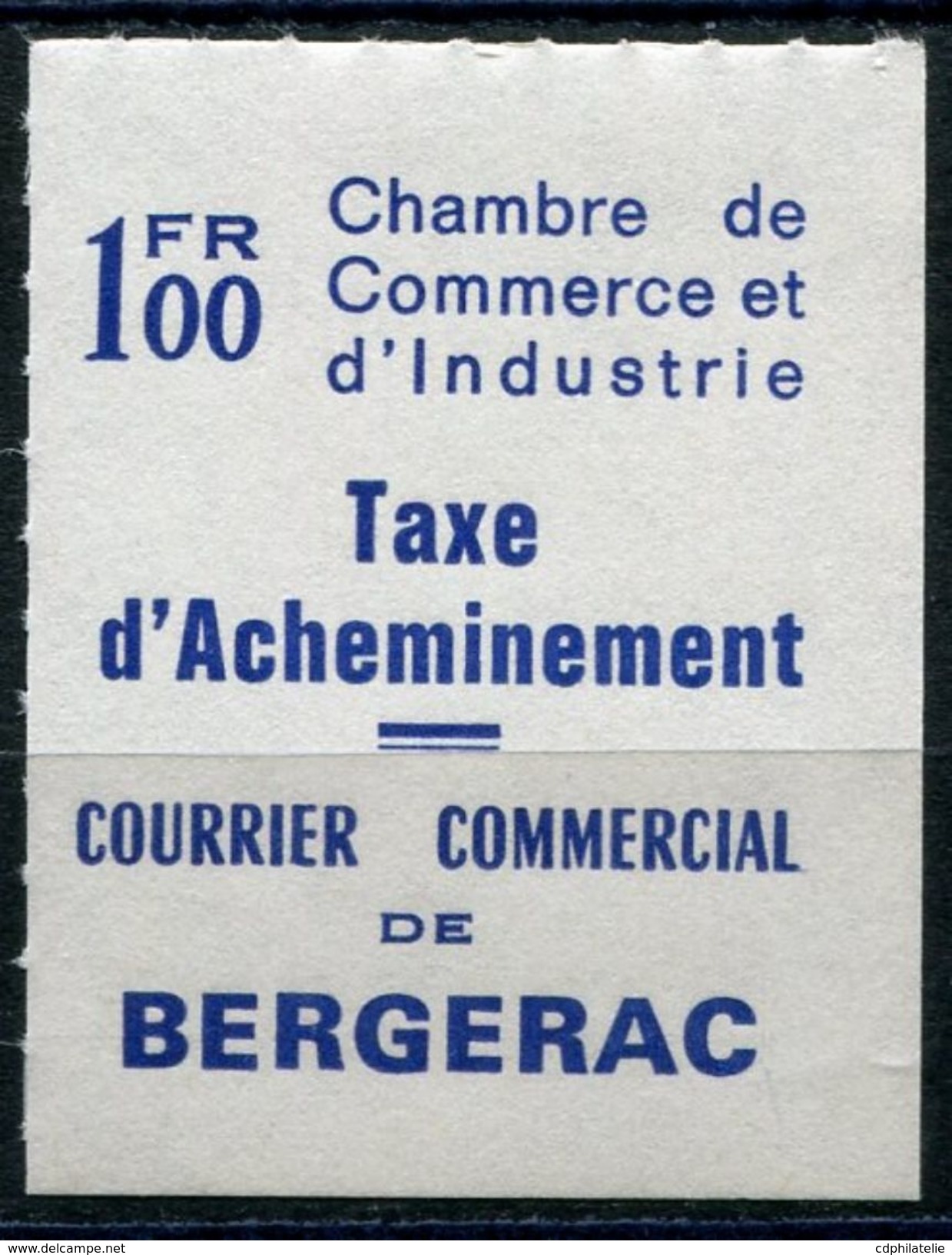 FRANCE TIMBRE DE GREVE DE BERGERAC N°31 (*) (numéro Maury) - Marche Da Bollo