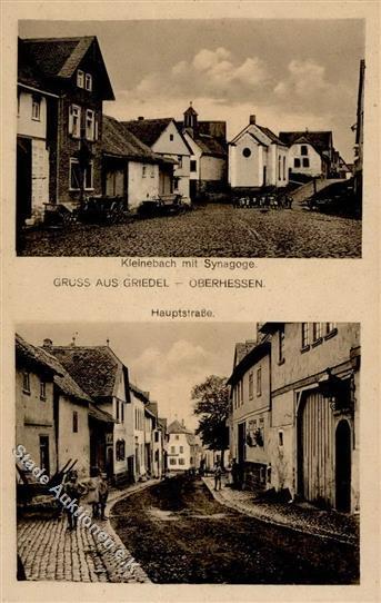 Synagoge GRIEDEL,Oberhesseb - Kleinebach Mit Synagoge, Selten!! Synagogue - Giudaismo