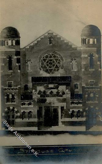 Synagoge GRONINGEN,Niederlande - Foto-Ak I Synagogue - Giudaismo