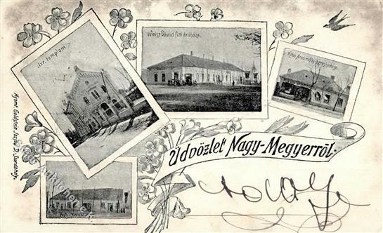 Synagoge NAGY-MEGYERRÖL - (Calovo), Mit Israel. Tempel + Geschäft Von David Weisz, I-II Synagogue - Giudaismo