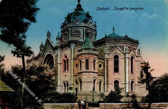 Synagoge Szolnog Ungarn 1917 I-II (Ecke Abgestossen) Synagogue - Jodendom