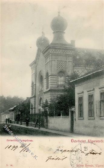 Synagoge Ujpeströl Ungarn 1899 I-II (fleckig) Synagogue - Giudaismo