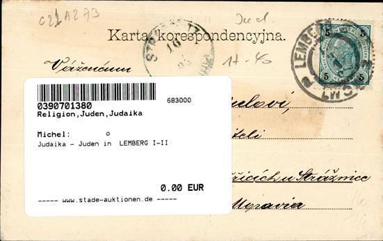 Judaika - Juden In  LEMBERG I-II Judaisme - Jodendom
