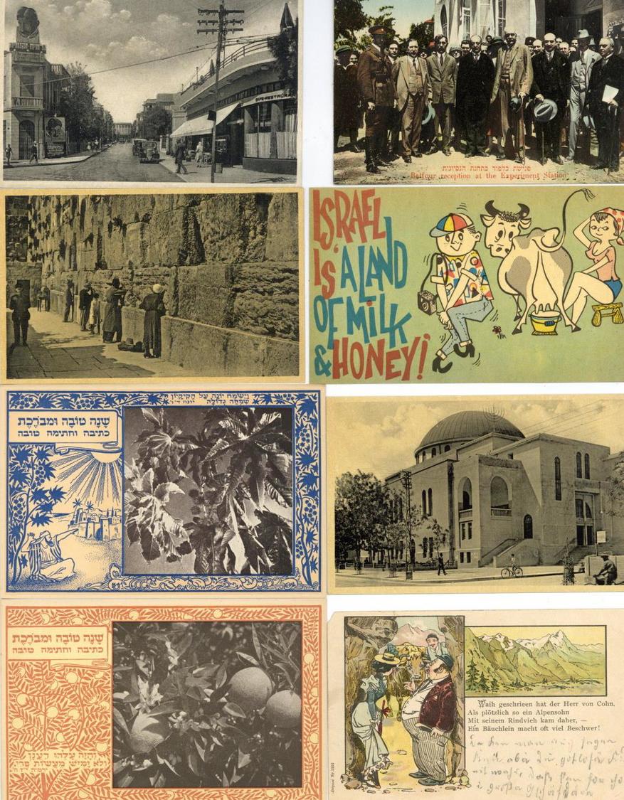 Judaika Israel Partie Mit Circa 100 Ansichtskarten 1910 Bis 70'er Jahre I-II Judaisme - Jodendom