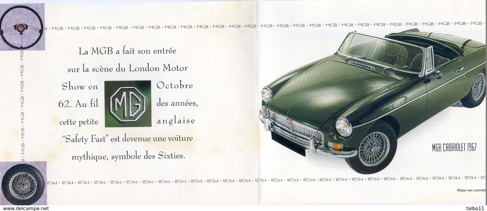 Publicite Pour Voiture MGB Cabriolet 1967  - Grardel Garagiste à Gryvelde 59 - Reclame