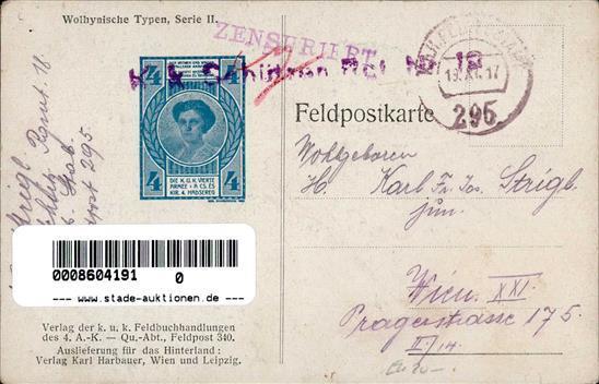 Judaika Wolhynische Typen Sign. Weiss, Emil Künstlerkarte 1917 I-II (fleckig) Judaisme - Jodendom