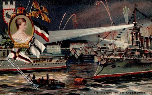 Marine Kieler Woche Illumination Der Kriegsschiffe 1906 I-II - Marines