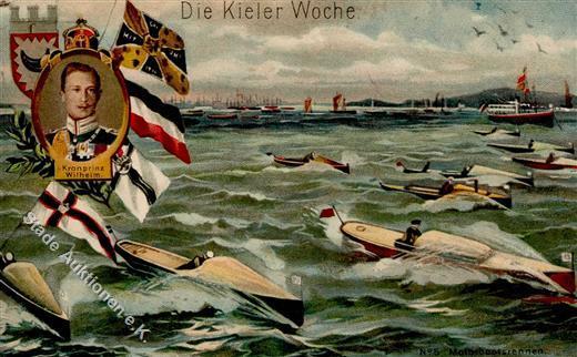 Marine Kieler Woche Motorbootrennen 1909 I-II - Marines