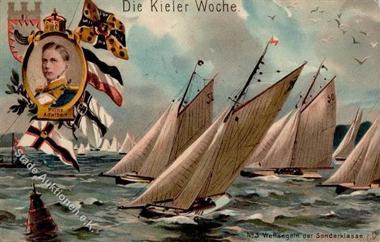 Marine Kieler Woche Wettsegeln 1906 I-II - Marines