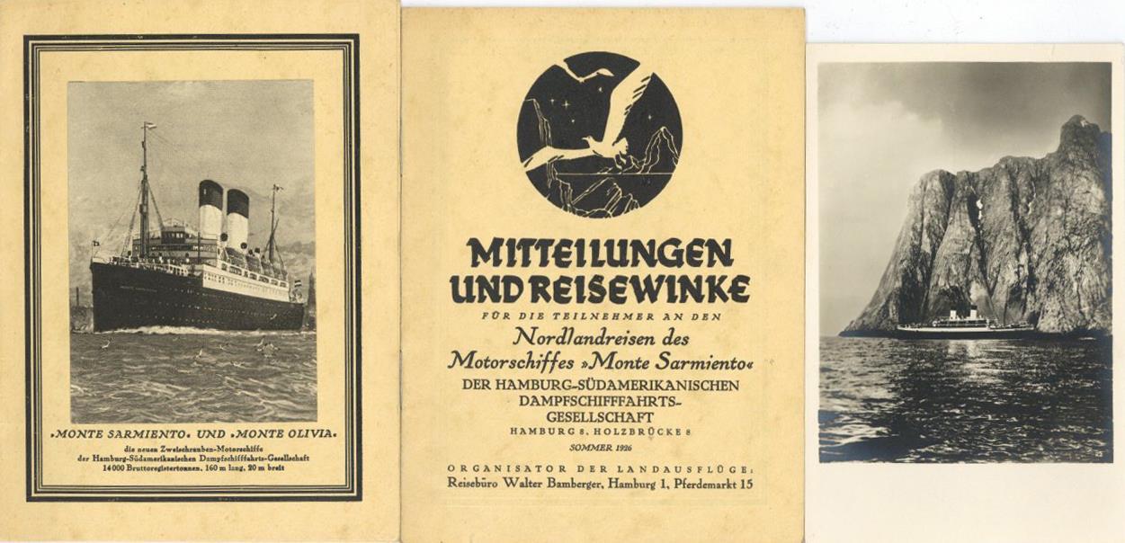 Schiff Lot Mit Circa 40 Ansichtskarten U. Fotos Div. Formate Und Info-Schriften Der Nordlandreisen Des MS Monte Sarmient - Oorlog