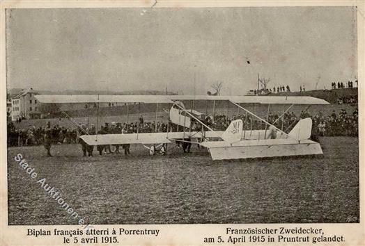 Flugzeug Vor 1945 Französischer Zweidecker 1915 I-II Aviation - Aviatori