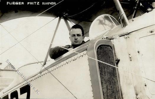 Flugwesenpionier Fritz Rihner Foto AK I-II - Airmen, Fliers